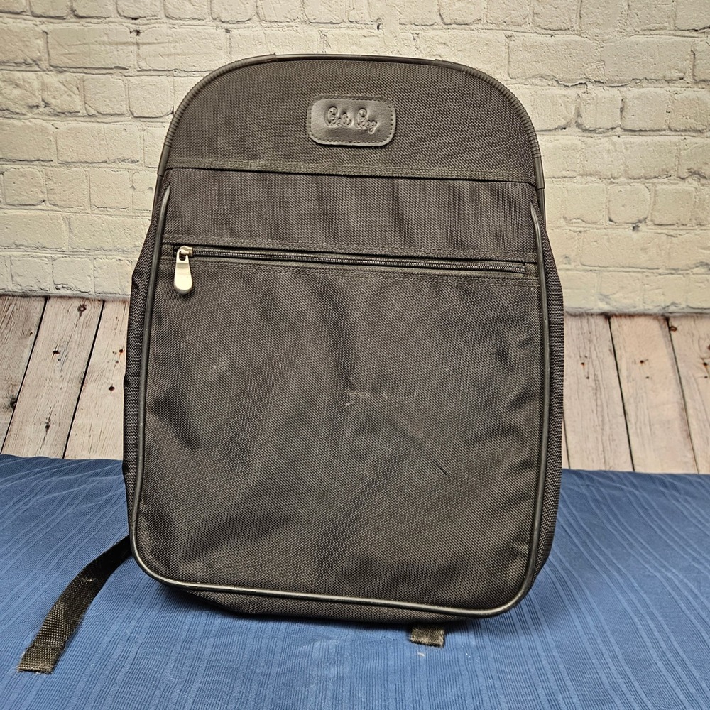 Cali Bag Rolling Backpack Black Ballistic Nylon Laptop Travel Carry On Bag